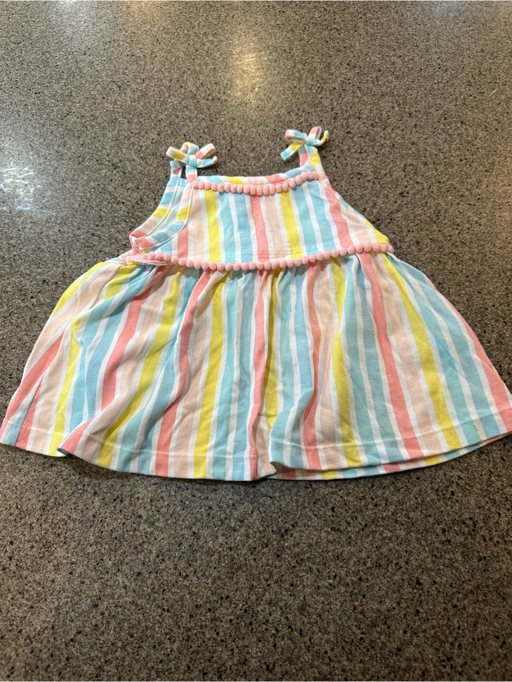 Kids Headquarters Pastel Stripe Tank Top in Pink, Yellow, Blue, Mint